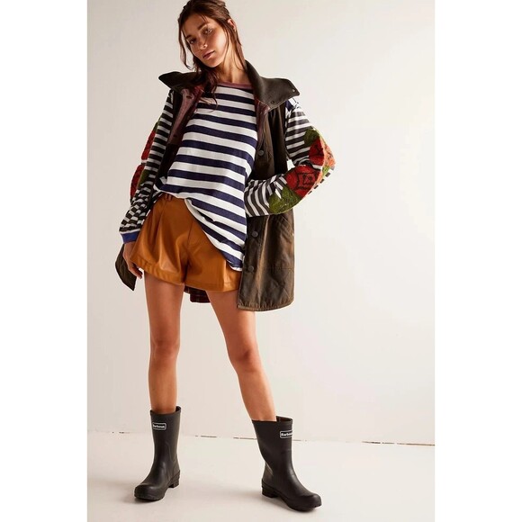 Free People We The Free Rose Stem Tee Tunic Top Embroidered Striped S NEW 283225 - Picture 2 of 8